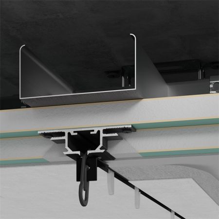 Теневой потолочный профиль для штор GARDINA (50*14*3000мм).