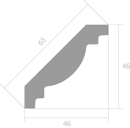 Карнизы Ultrawood потолочный CR 021 (2440 х 46 х 46)