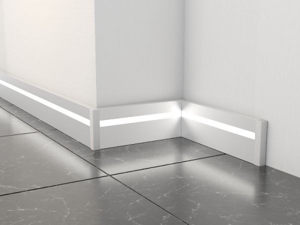 Плинтус кабельный с led подсветкой ALP-G80LF