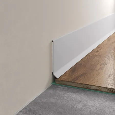 Плинтус алюминиевый Белый 9016 матовый 3м