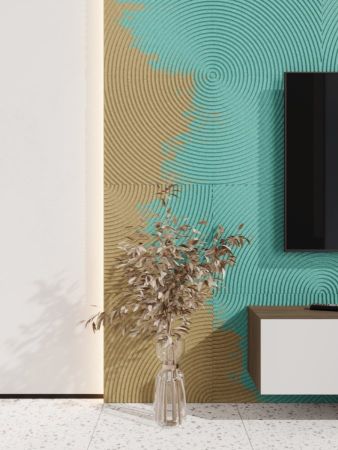 Стеновая квадратная панель Круги МДФ Ликорн Под покраску  500х500х8 (4 шт.)