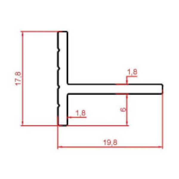 Микроплинтус алюминиевый Modern Decor черный 2000×10×18