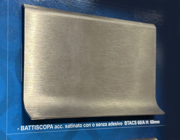 Плинтус Progress profiles напольный BTACS Нержавейка сатинированная 2м