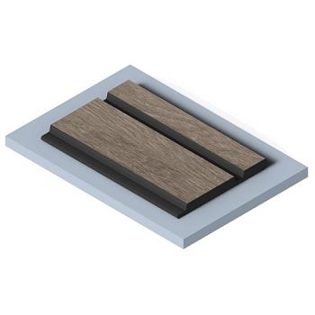 Стеновая панель из полистирола Hiwood LV133 BR490K 2700×120×12