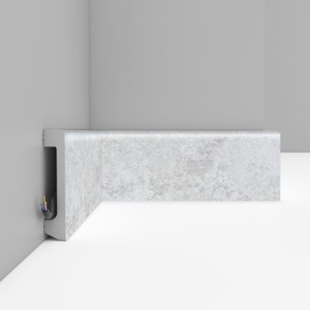 Плинтус Decomaster Травертин светлый D235-1619 2400×80×17