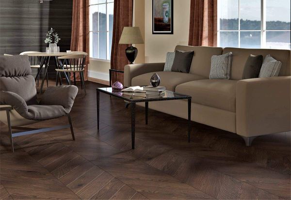 Инженерная доска Gran Parte Французская Ёлочка Дуб РОБУСТА / ROBUSTA НАТУР-КЛАССИК