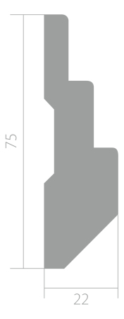 Молдинг Ultrawood U 004 (2200 х 75 х 22)