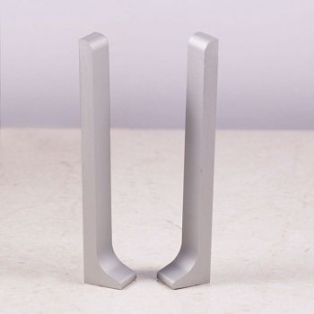 Заглушка алюминиевая  L-образная серебро 2 шт/уп