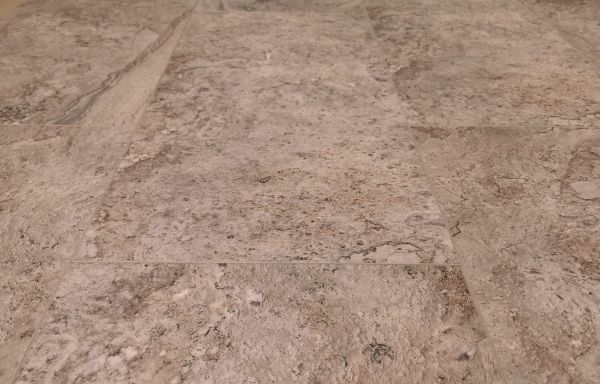 Кварц виниловое покрытие Stone Floor Плитка Травертин Бежевый 234-1 НР