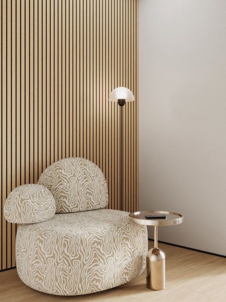 Акустические панели Ликорн на черном войлоке шпон Дуб Светлый 300х9х2800 мм