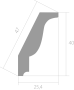 Карнизы Ultrawood потолочный CR 025 (2440 х 40 х 25,4)