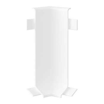 Угол алюминиевый внутренний L-образный Белый 9016 для плинтуса 