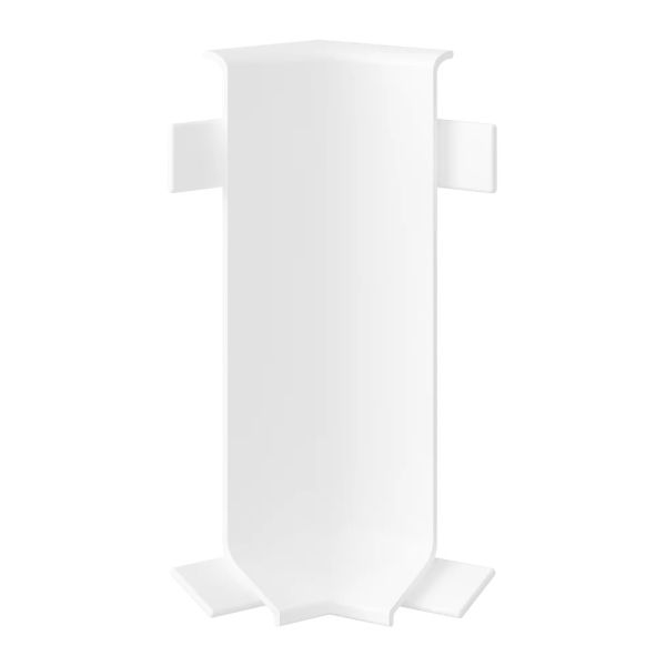 Угол алюминиевый внутренний L-образный Белый 9016 для плинтуса 