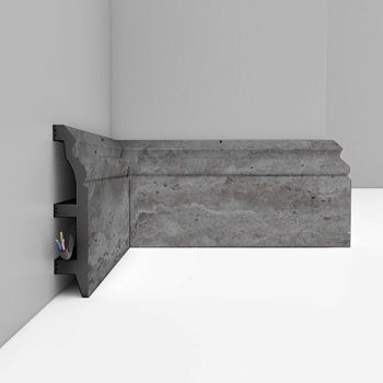 Плинтус Decomaster Травертин темный D232-1632 2400×100×22