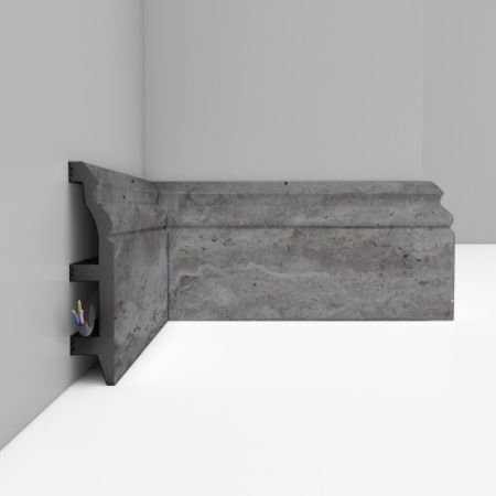 Плинтус Decomaster Травертин темный D232-1632 2400×100×22