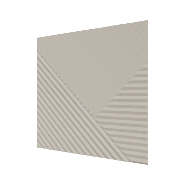 Стеновая панель Пирамида МДФ Ликорн Слоновая кость 500х500х8 (4 шт.)