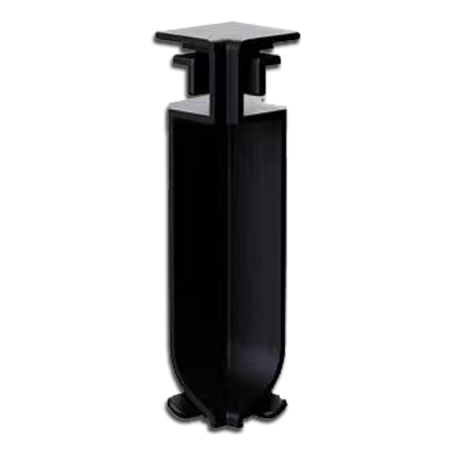 Угол внутренний  алюминиевые для плинтуса Modern Decor JD 21-60мм led Черный 