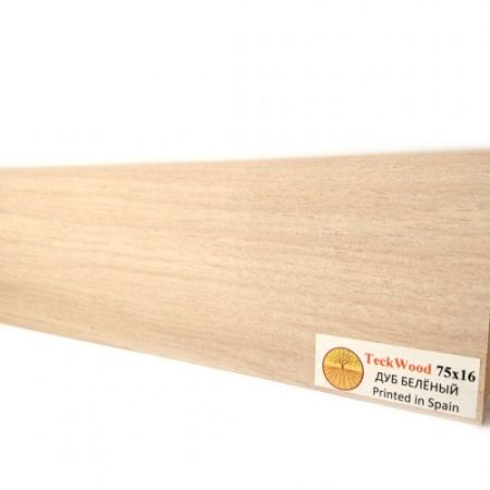 Плинтус МДФ ламинированный TeckWood Дуб Беленый 2150×75×16