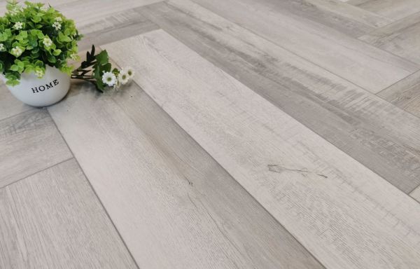 Кварц виниловое покрытие Stone Floor Елочка Дуб Ланкастер 30605 HP