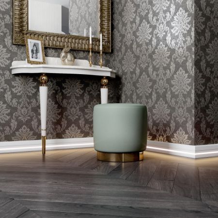 Плинтус Evrowood МДФ Белый PN 120 Led  2000×110×16