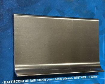 Плинтус Progress profiles напольный BTBT Глянцевый титан 2м