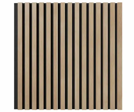 Стеновая панель акустическая Cosca Decor Сканди Ясень Тирамису черный войлок 600×600×19