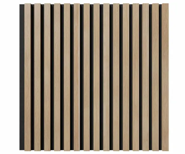 Стеновая панель акустическая Cosca Decor Сканди Ясень Тирамису черный войлок 600×600×19