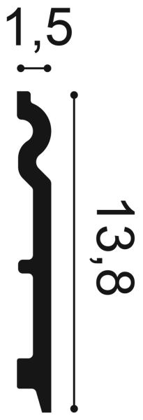 Плинтус ORAC DECOR SX138 138х15 мм