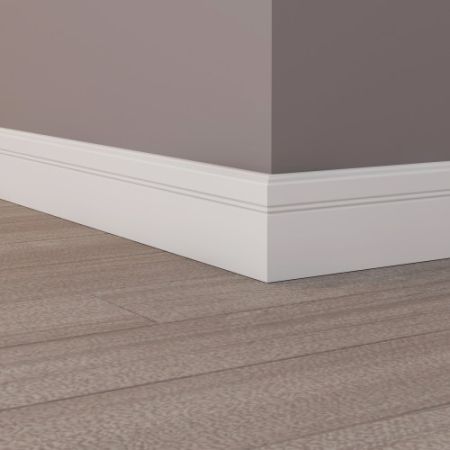 Плинтус Evrowood МДФ Белый PN 120 2000×110×16