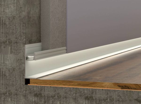 Профиль теневой Invisible алюминиевый П образный Черный муар 25мм