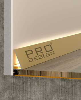 Плинтус Pro Design Щелевой плинтус Плинтус Pro Design Corner 570 Шампань