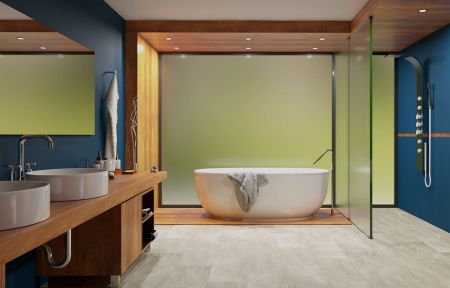 Кварц виниловое покрытие Stone Floor Плитка Травертин Найтфол 970-9 НР