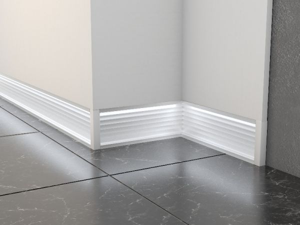 Плинтус Скрытый с led подсветкой ALP-G80