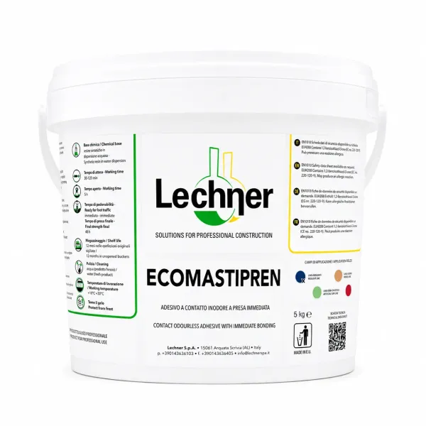 Lechner ECOMASTIPREN Контактный клей для покрытий из пробки и ПВХ 5кг