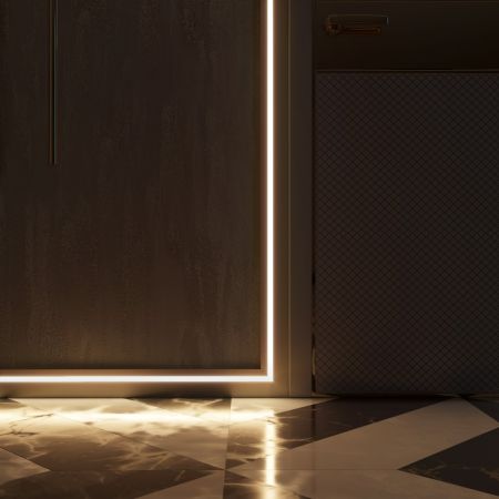 Плинтус Evrowood МДФ Белый  PN 021 Led  2000×70×16