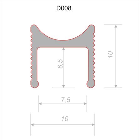 Разделительный профиль D008