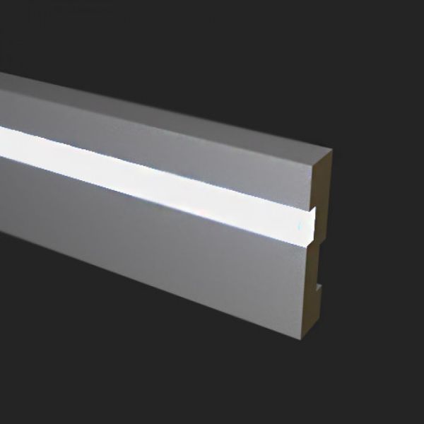 Плинтус Evrowood МДФ Белый  PN 021 Led  2000×70×16