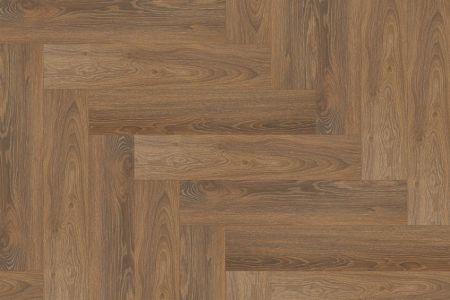 Кварц виниловое покрытие Floor Factor SPC HERRINGBONE Английская елочка Tobacco braun Oak  (HB.15)