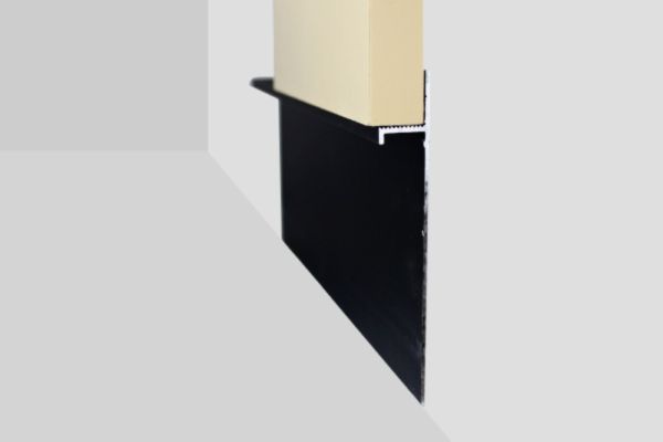 Плинтус алюминиевый теневой Modern Decor  черный  2000×80×15