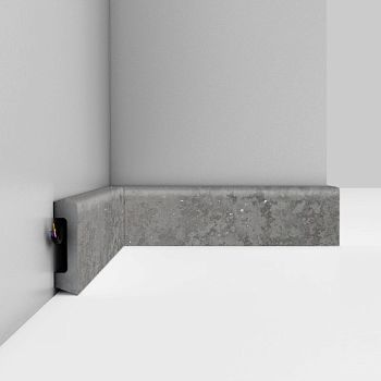 Плинтус Decomaster Травертин светлый мерцающий D234-1629G 2400×58×16