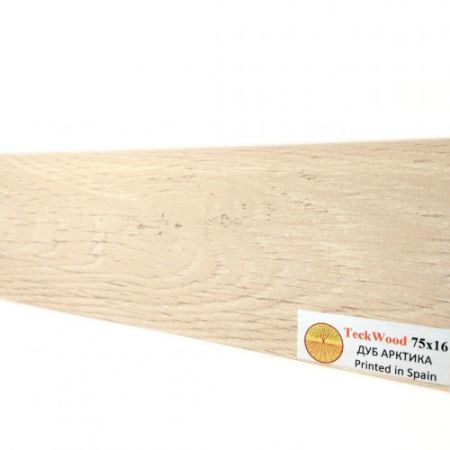 Плинтус МДФ ламинированный TeckWood Дуб Арктика 2150×75×16