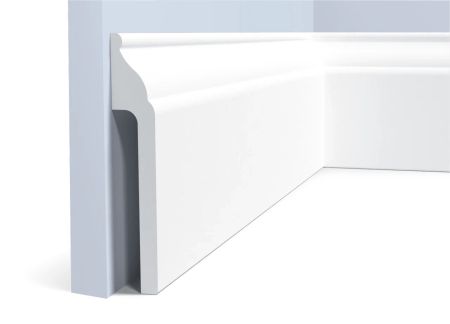 Плинтус Hiwood полимерный под покраску B150 фигурный 2000×149×26