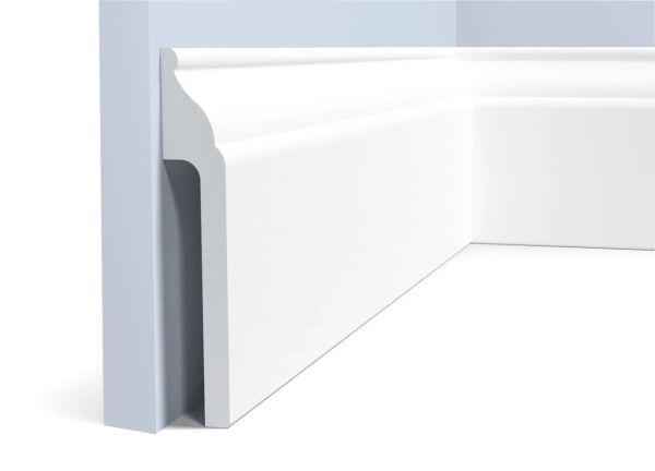 Плинтус Hiwood полимерный под покраску B150 фигурный 2000×149×26