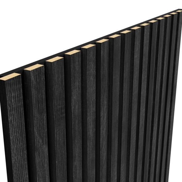 Стеновая панель акустическая Cosca Decor Сканди Дуб Графит черный войлок 600×600×19