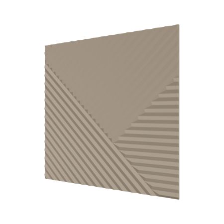 Стеновая панель Пирамида МДФ Ликорн Латте  500х500х8 (4 шт.)