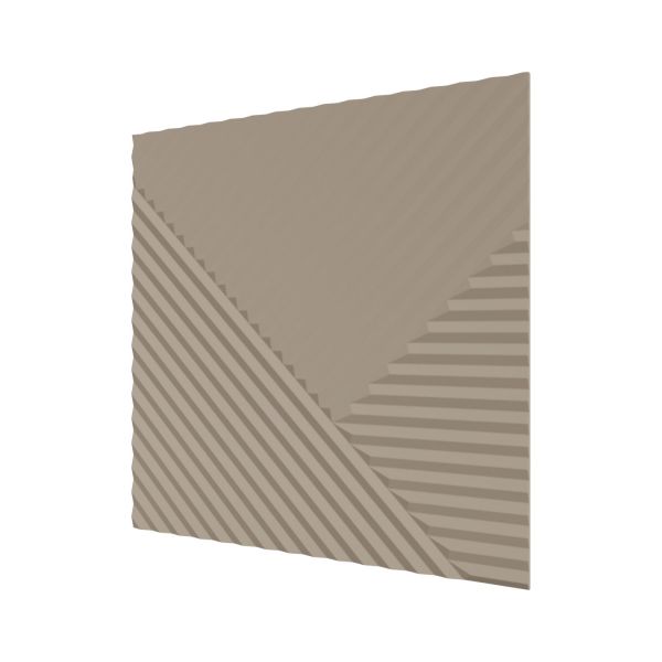 Стеновая панель Пирамида МДФ Ликорн Латте  500х500х8 (4 шт.)