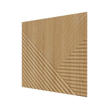 Стеновая панель Пирамида МДФ Орех-светлый  500х500х8 (4 шт.)