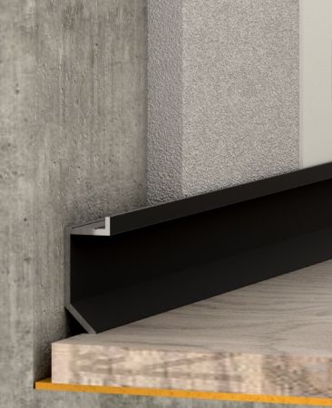 Теневой плинтус с кантом  Slim 723 Черный муар 10х24мм