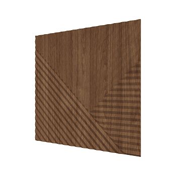 Стеновая панель Пирамида МДФ Орех-темный  500х500х8 (4 шт.)