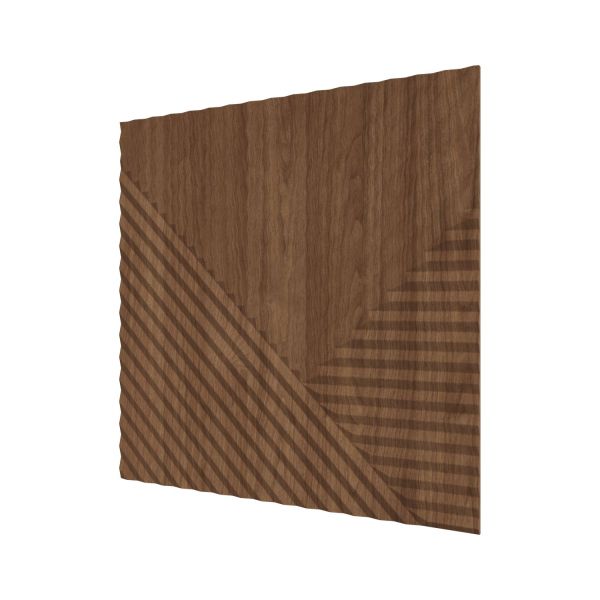 Стеновая панель Пирамида МДФ Орех-темный  500х500х8 (4 шт.)